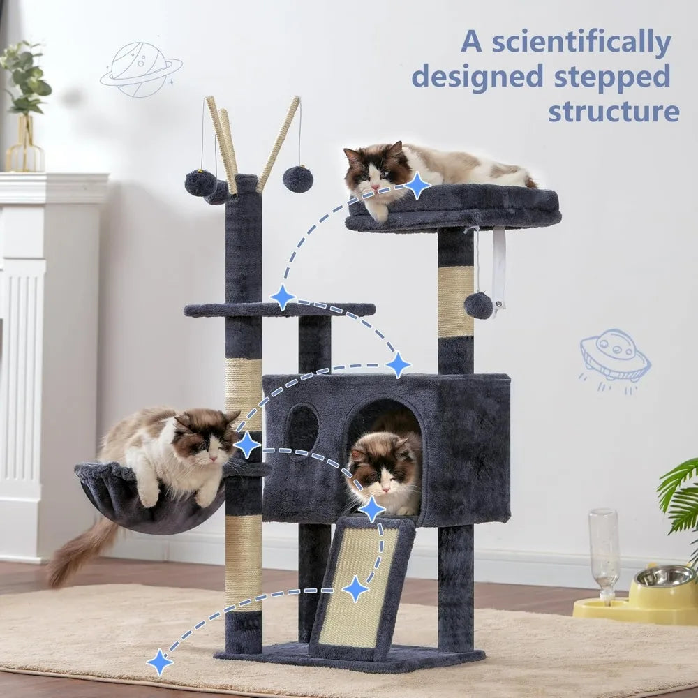 NBVCX Cat Tree Tower With Scratching Posts And Condo