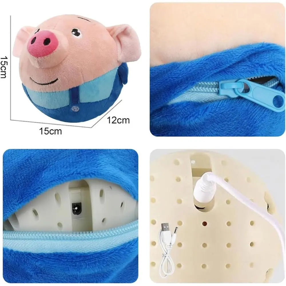Interactive Rechargeable Dog Plush Toy With Squeak Motion