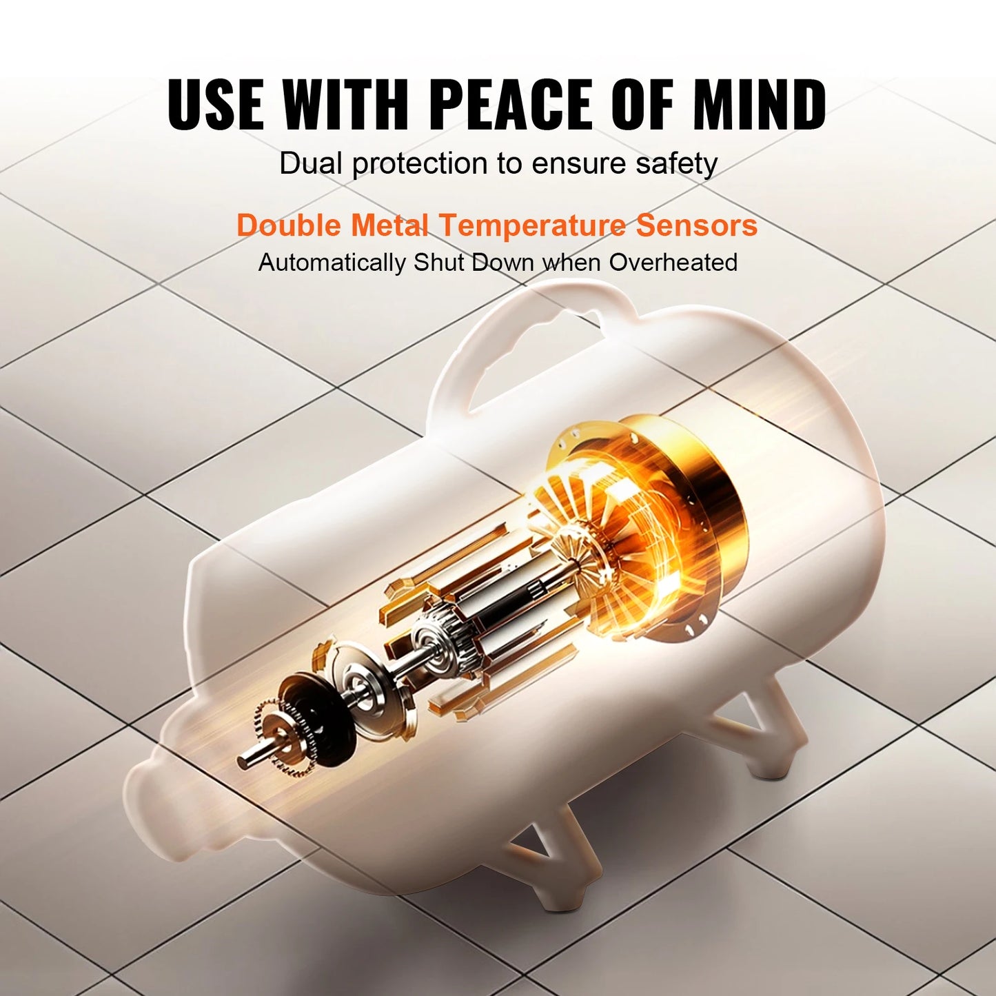 SucceBuy 2000W Dog Blow Dryer With Adjustable Speed And Hose