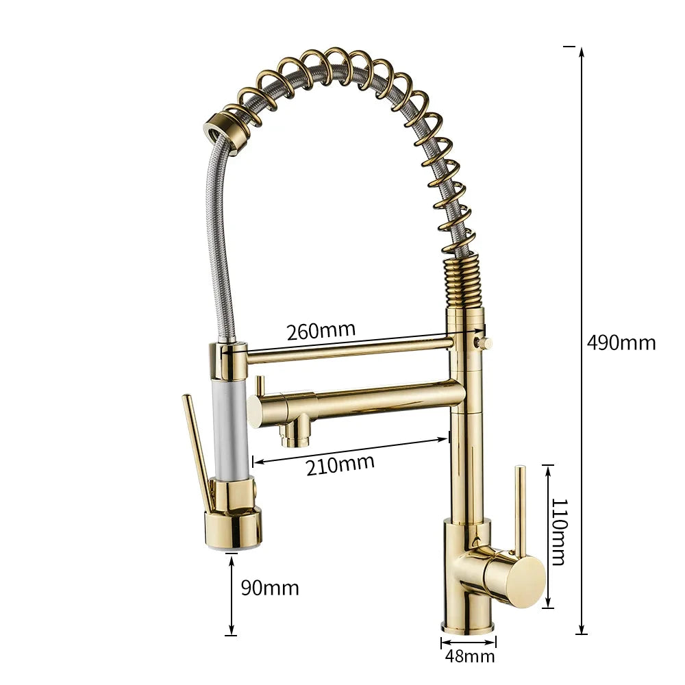 Kitchen Faucet With Single Pull Out Sprout