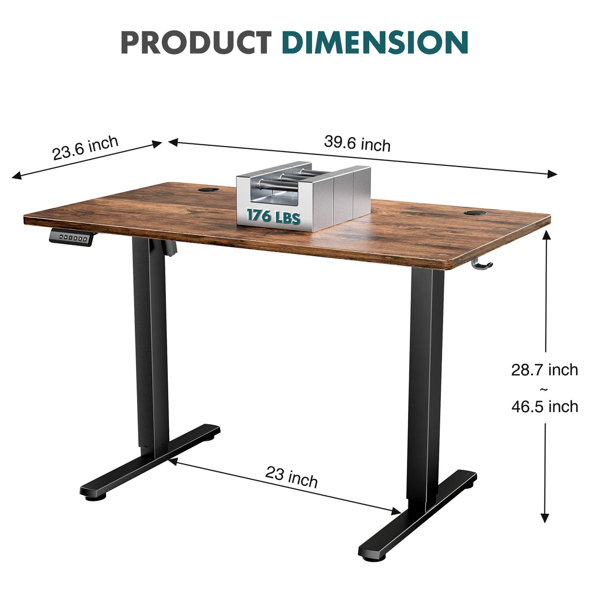JHK Electric Adjustable Height Sit Stand Office Desk