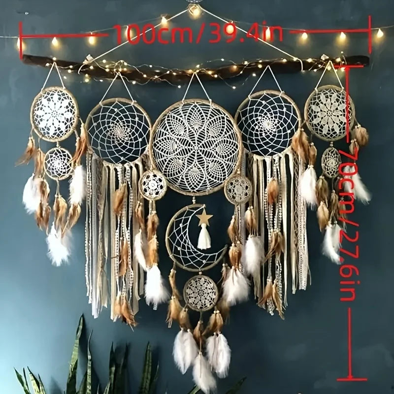 Dream Catcher Moon Dream Chaser Bohemian Wall Art