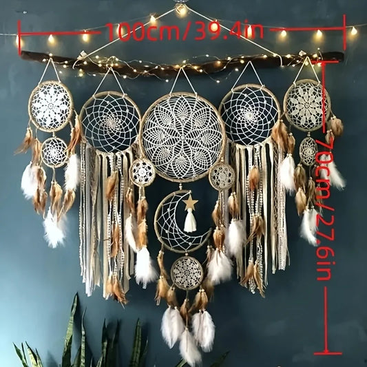 Dream Catcher Moon Dream Chaser Bohemian Wall Art