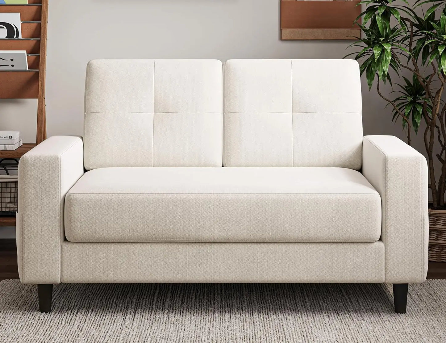 Contemporary Velvet Loveseat For Small Spaces