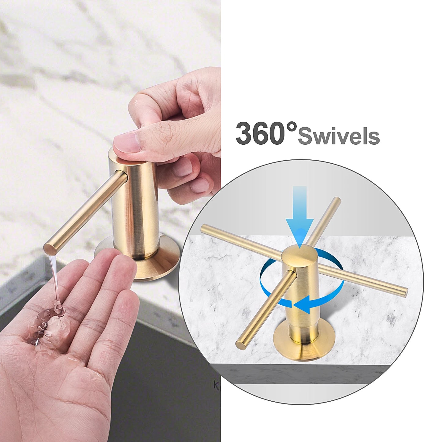 Samodra Liquid Soap Dispenser With Brass Pump Head